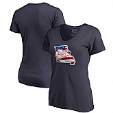 Women Kansas City Chiefs Navy NFL Pro Line by Fanatics Branded Banner State T-Shirt,baseball caps,new era cap wholesale,wholesale hats
